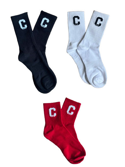 Covered ('lno) C with Hebrew logo Socks